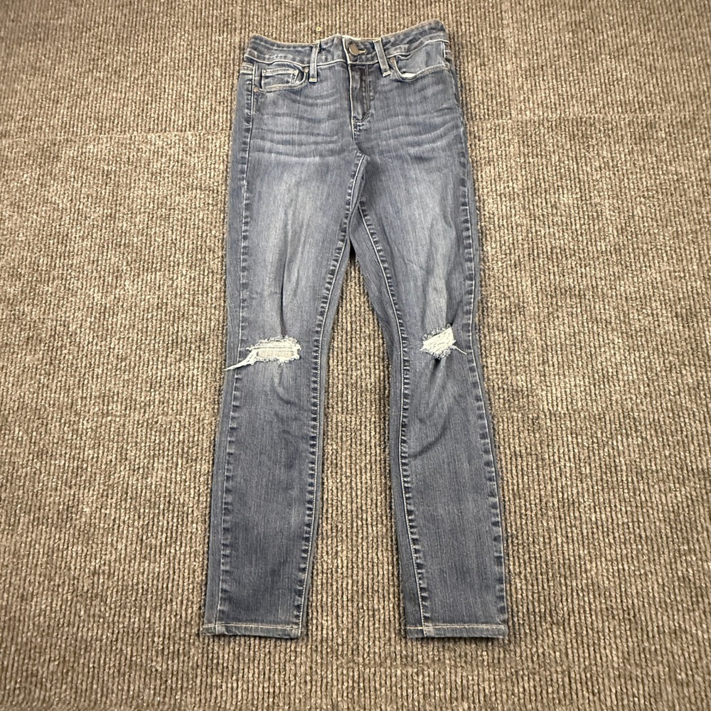 PAIGE Verdugo Ultra Skinny Jeans Size 27 Larissa Dest Distressed Blue Denim